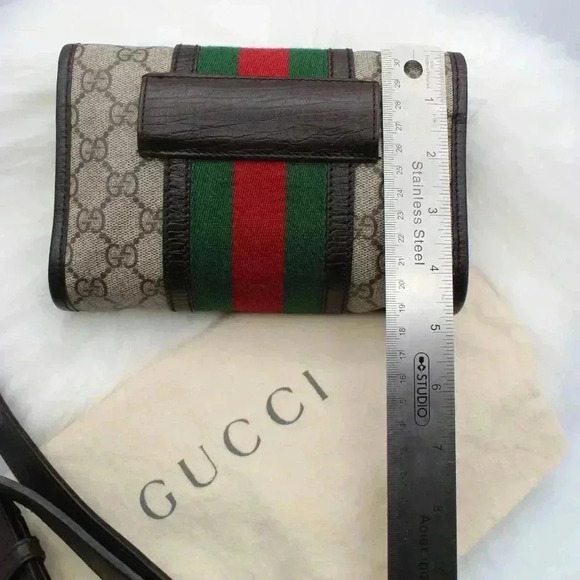 🎁Gucci Sherryline Supreme Plus Leather  Waist Pouch - Picture 8 of 16